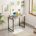 32 inch Small Computer Desk for Small Space, Modern Simple Style Desk for Living Room/Beroom/Home Office, Sturdy Student Writing Desk, Grey Oak
