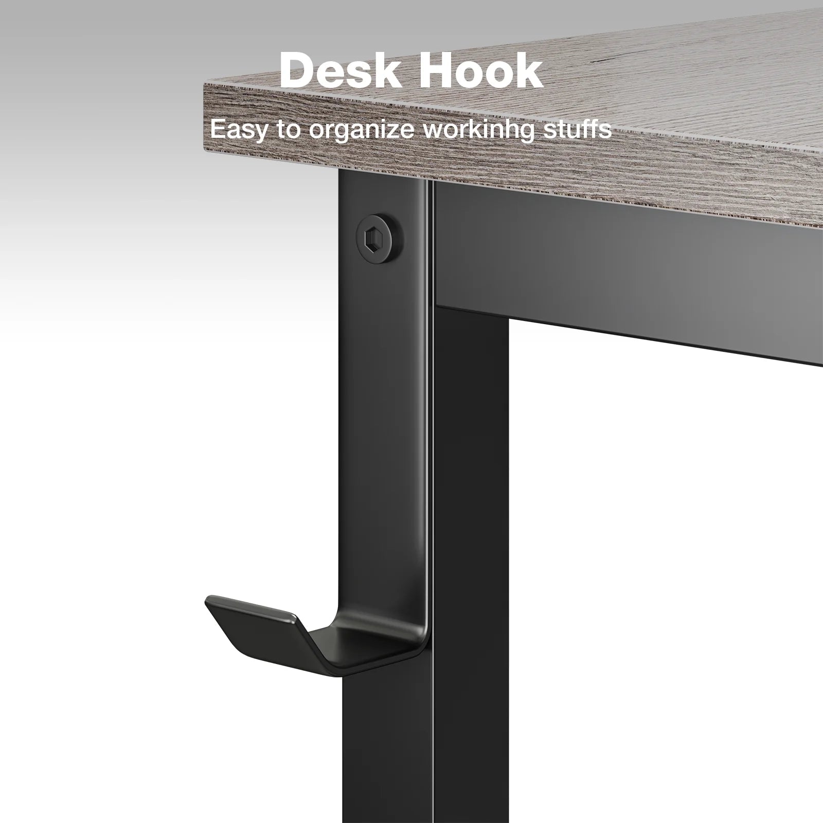 32 inch Small Computer Desk for Small Space, Modern Simple Style Desk for Living Room/Beroom/Home Office, Sturdy Student Writing Desk, Grey Oak